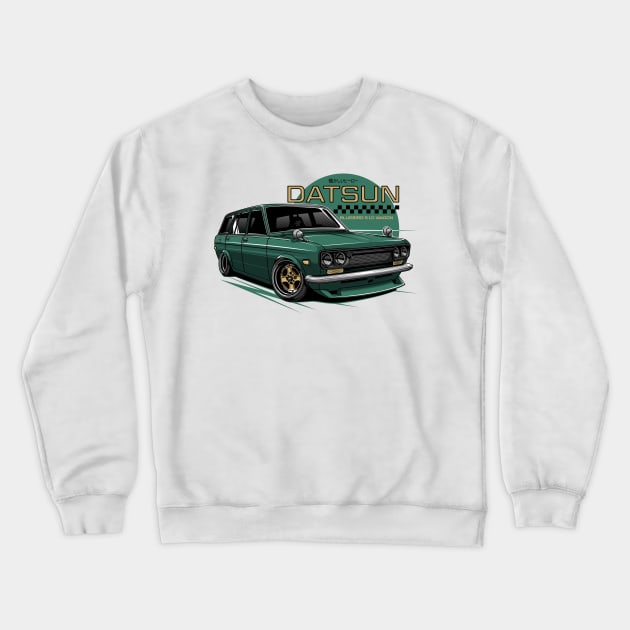 Datsun 510 Wagon - PAPAYA STREETART Crewneck Sweatshirt by papayastreetart